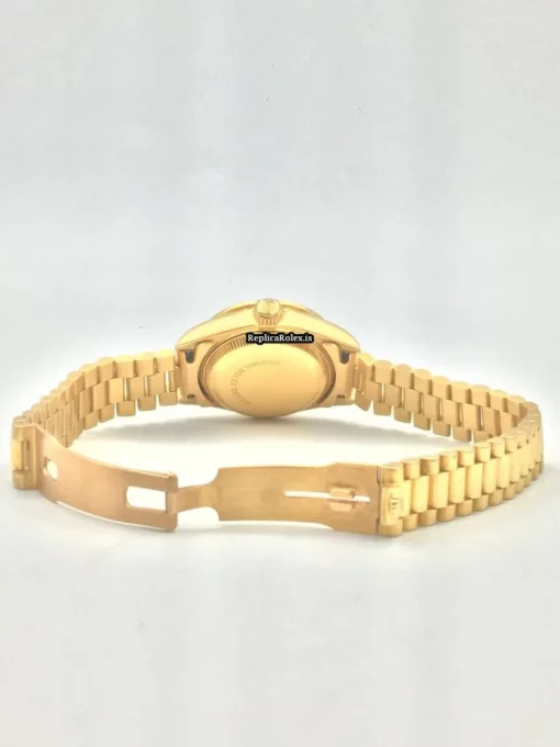 Well Made Replica Rolex Lady-datejust 69138 Caliber 2135 Automatic Movement 26mm Yellow Gold Case Womens Watch - Image 7