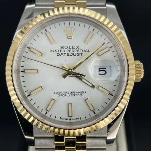 Luxury Fake Rolex Datejust 126233 Caliber 3235 Automatic Movement 36mm Gold/steel Case Mens/unisex Watch