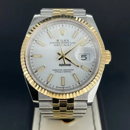 Luxury Fake Rolex Datejust 126233 Caliber 3235 Automatic Movement 36mm Gold/steel Case Mens/unisex Watch - Image 2