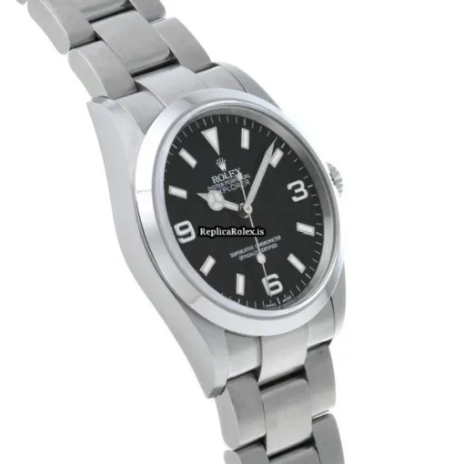 Ideal Fakes Rolex Explorer 114270 Caliber 3130 Automatic Movement 36mm Steel Case Watch - Image 3