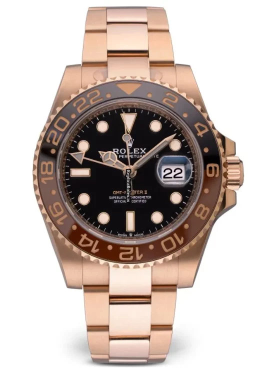 Inexpensive Replica Rolex Gmt-master II 126715chnr Caliber 3285 Automatic Movement 40mm Rose Gold Case Mens/unisex Watch