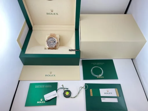 Mind-boggling Copies Rolex Sky-dweller 326935 Caliber 9001 Automatic Movement 42mm Rose Gold Case Mens/unisex Watch - Image 6
