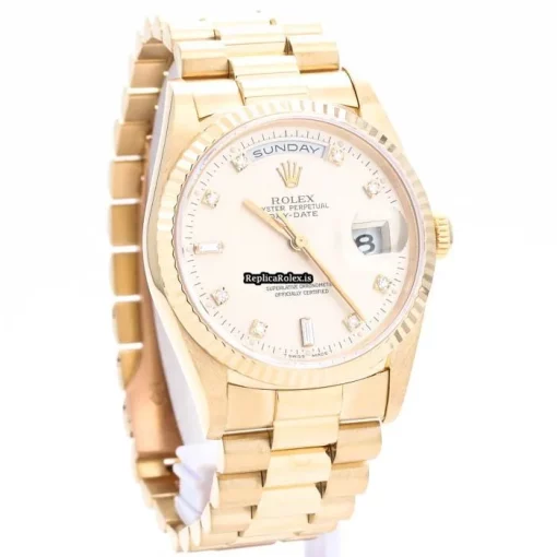 Awesome Imitation Rolex Day-date 36 18238a Automatic Movement 36mm Yellow Gold Case Mens/unisex Watch - Image 8