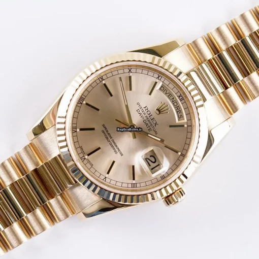 Wonderful Fake Rolex Day-date 36 118238 Caliber 3155 Automatic Movement 36mm Yellow Gold Case Mens/unisex Watch