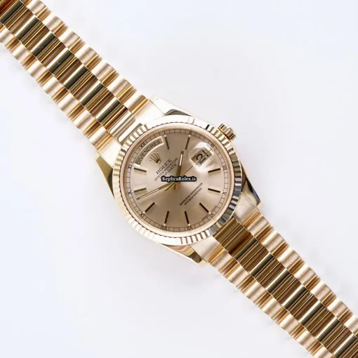Wonderful Fake Rolex Day-date 36 118238 Caliber 3155 Automatic Movement 36mm Yellow Gold Case Mens/unisex Watch - Image 4