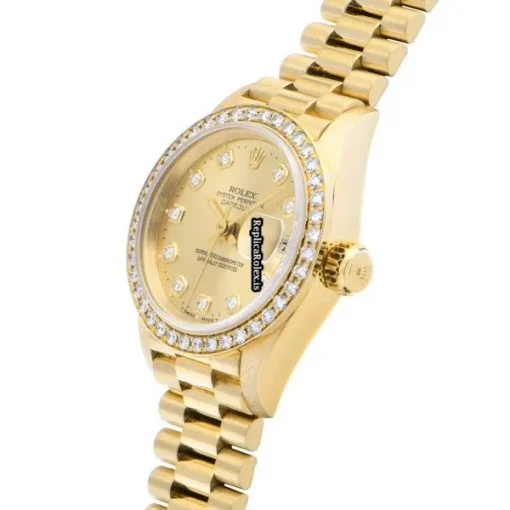 Special Replica Rolex Lady-datejust 69138g Automatic Movement 26mm Yellow Gold Case Womens Watch - Image 2