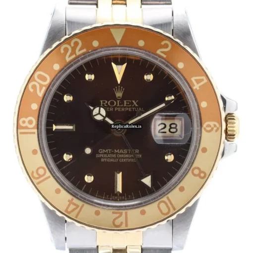 Mind-boggling Replica Rolex Gmt-master 16753 Automatic Movement 40mm Gold/steel Case Mens/unisex Watch - Image 2
