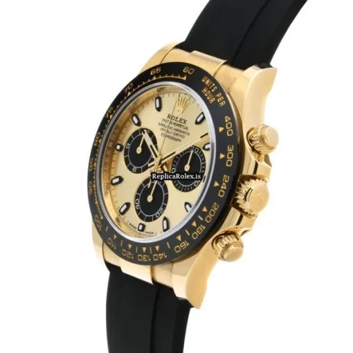 Excellent Replica Rolex Daytona 116518ln Caliber 4130 Automatic Movement 40mm Yellow Gold Case Watch - Image 2