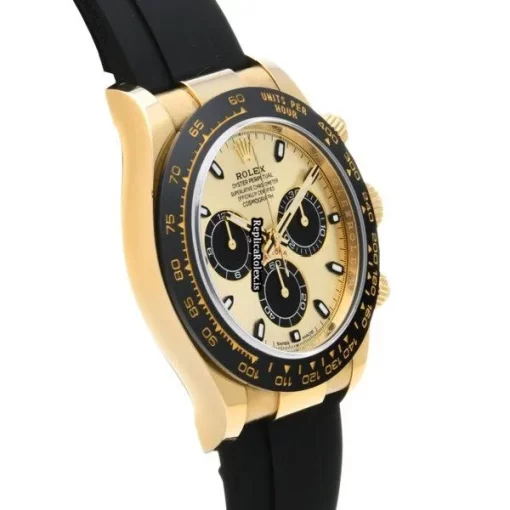 Excellent Replica Rolex Daytona 116518ln Caliber 4130 Automatic Movement 40mm Yellow Gold Case Watch - Image 3