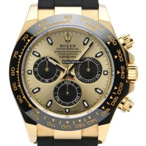 Excellent Replica Rolex Daytona 116518ln Caliber 4130 Automatic Movement 40mm Yellow Gold Case Watch - Image 6