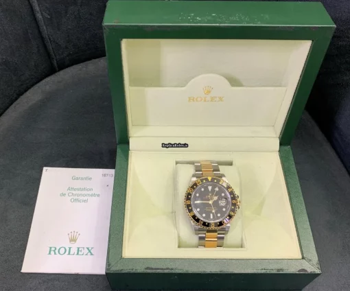 Exquisite Fake Rolex Gmt-master II 16713 Caliber 3185 Automatic Movement 40mm Gold/steel Case Mens/unisex Watch - Image 8