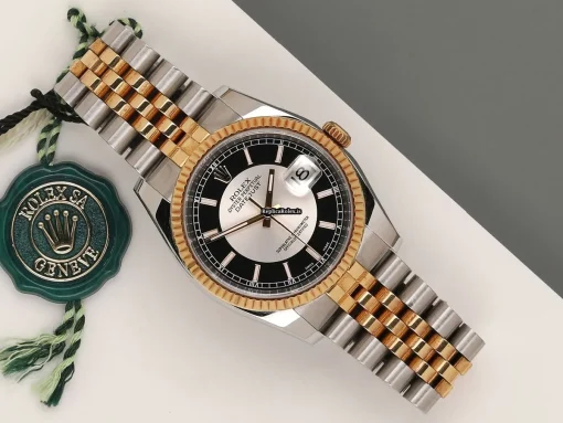 Defect Fake Rolex Datejust 116233 Automatic Movement 36mm Gold/steel Case Watch