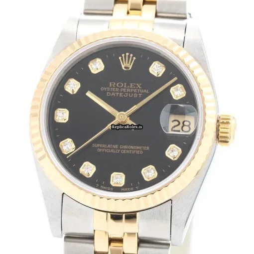 1:1 Fake Rolex Lady-datejust 68273g Automatic Movement 31mm Gold/steel Case Mens/unisex Watch