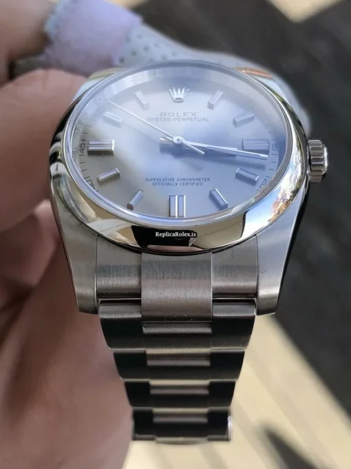 Cool Replica Rolex Oyster Perpetual 36 116000 Caliber 3130 Automatic Movement 36mm Steel Case Mens/unisex Watch - Image 8