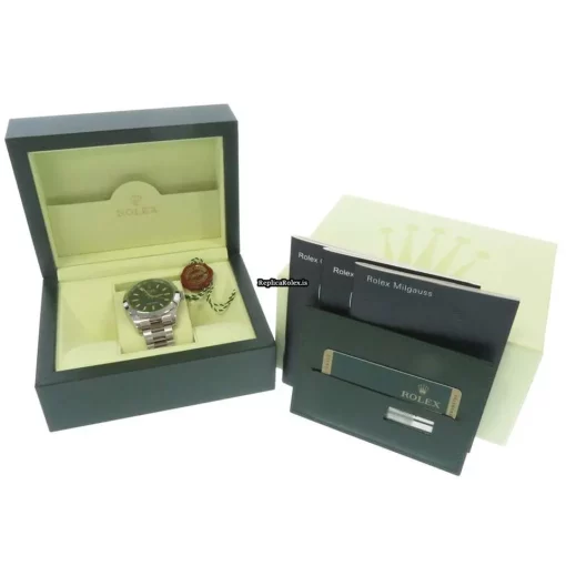 Awesome Replica Rolex Milgauss 116400gv Caliber 3131 Automatic Movement 40mm Steel Case Mens/unisex Watch - Image 12