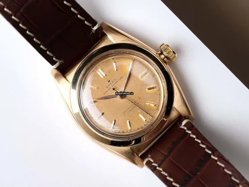 Popular Fake Rolex Bubble Back 3131 Automatic Movement 36mm Rose Gold Case Watch