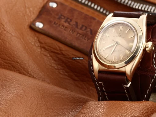 Popular Fake Rolex Bubble Back 3131 Automatic Movement 36mm Rose Gold Case Watch - Image 7
