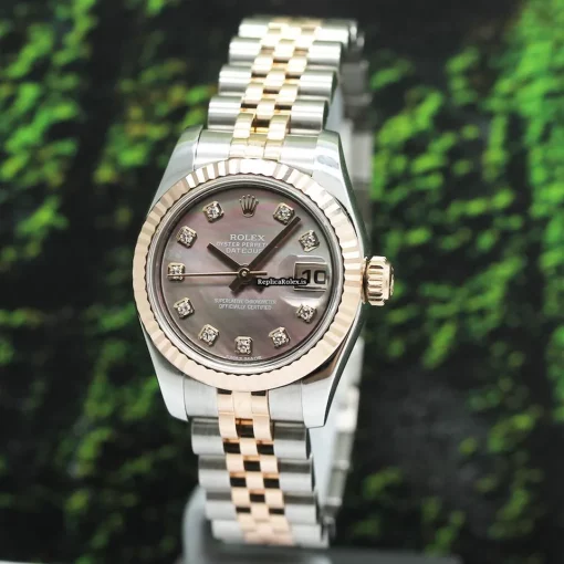 Suitable Replica Rolex Lady-datejust 179171 Caliber 2235 Automatic Movement 26mm Gold/steel Case Womens Watch - Image 8