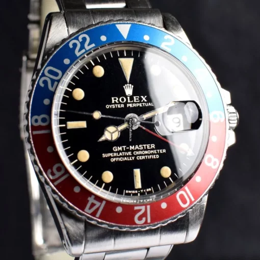 Awesome Replica Rolex Gmt-master 1675 Automatic Movement Steel Case Mens/unisex Watch - Image 6
