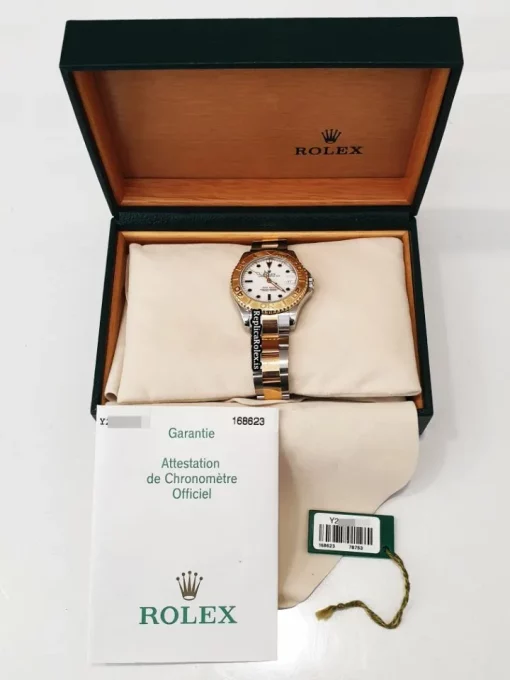 Special Replica Rolex Yacht-master 168623 Caliber 2235 Automatic Movement 35mm Gold/steel Case Mens/unisex Watch - Image 4