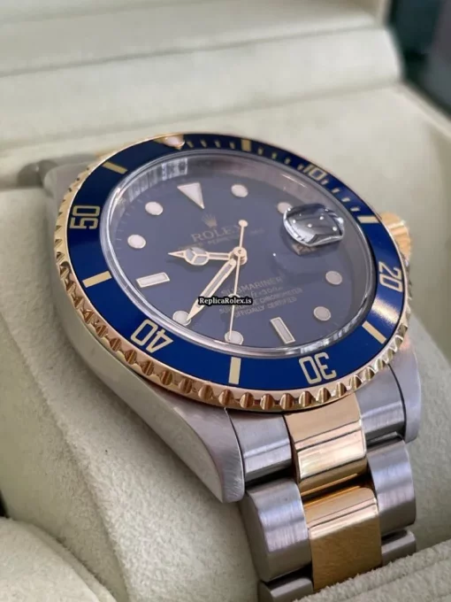 Top Fake Rolex Submariner Date 16613 Caliber 3135 Automatic Movement 40mm Gold/steel Case Mens/unisex Watch - Image 4