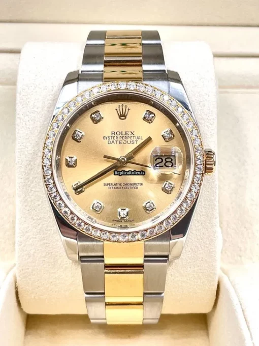 Suitable Replicas Rolex Datejust 116243 Caliber 3135 Automatic Movement 36mm Gold/steel Case Watch