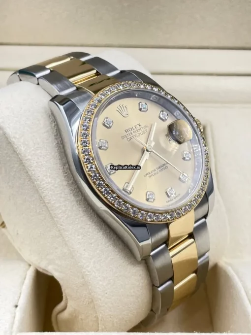 Suitable Replicas Rolex Datejust 116243 Caliber 3135 Automatic Movement 36mm Gold/steel Case Watch - Image 3