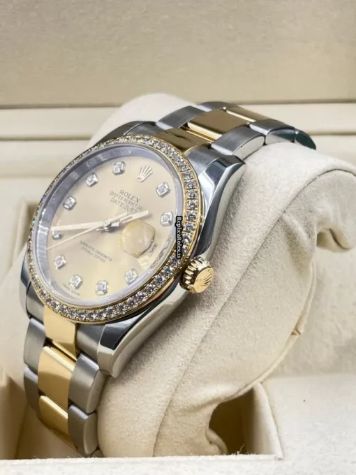 Suitable Replicas Rolex Datejust 116243 Caliber 3135 Automatic Movement 36mm Gold/steel Case Watch - Image 4