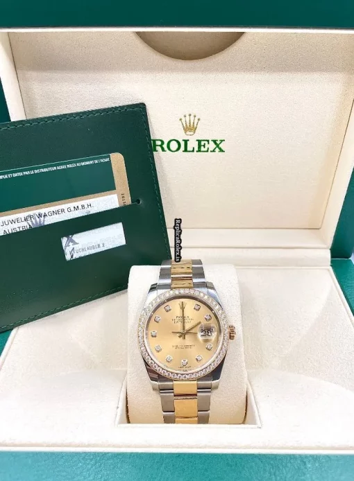 Suitable Replicas Rolex Datejust 116243 Caliber 3135 Automatic Movement 36mm Gold/steel Case Watch - Image 9