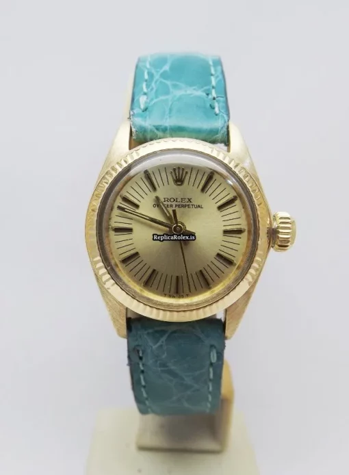 Fabulous Replica Rolex Oyster Perpetual 26 6719 Caliber 2030 Automatic Movement Yellow Gold Case Womens Watch