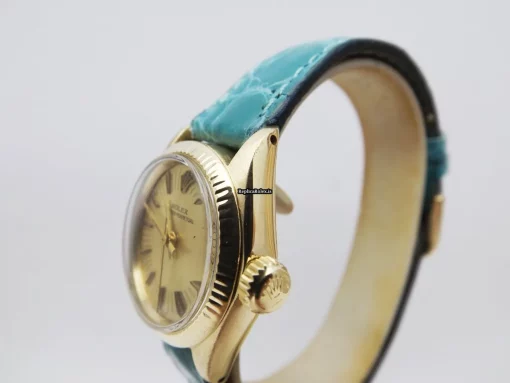 Fabulous Replica Rolex Oyster Perpetual 26 6719 Caliber 2030 Automatic Movement Yellow Gold Case Womens Watch - Image 3