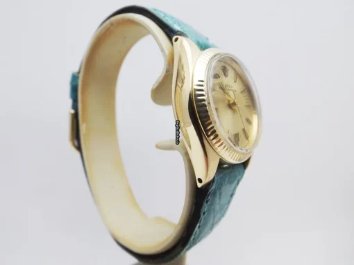 Fabulous Replica Rolex Oyster Perpetual 26 6719 Caliber 2030 Automatic Movement Yellow Gold Case Womens Watch - Image 7