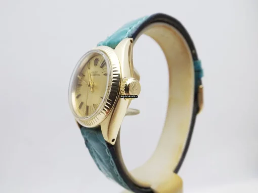 Fabulous Replica Rolex Oyster Perpetual 26 6719 Caliber 2030 Automatic Movement Yellow Gold Case Womens Watch - Image 8