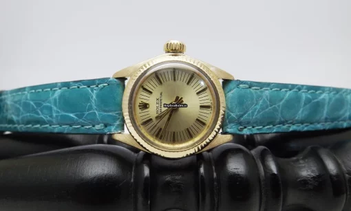 Fabulous Replica Rolex Oyster Perpetual 26 6719 Caliber 2030 Automatic Movement Yellow Gold Case Womens Watch - Image 9