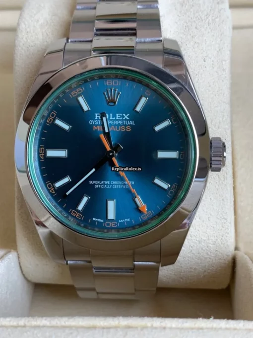 Lovely Replica Rolex Milgauss 116400gv Caliber 3131 Automatic Movement 40mm Steel Case Mens/unisex Watch