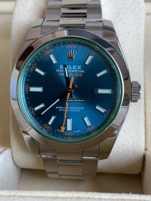 Lovely Replica Rolex Milgauss 116400gv Caliber 3131 Automatic Movement 40mm Steel Case Mens/unisex Watch - Image 3