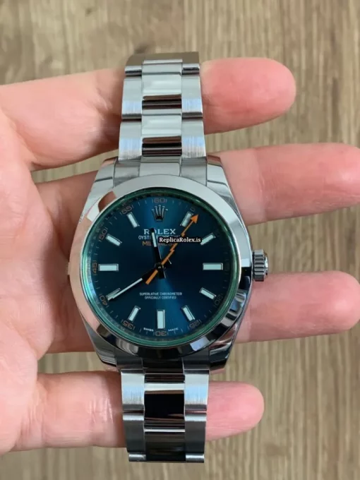 Lovely Replica Rolex Milgauss 116400gv Caliber 3131 Automatic Movement 40mm Steel Case Mens/unisex Watch - Image 8