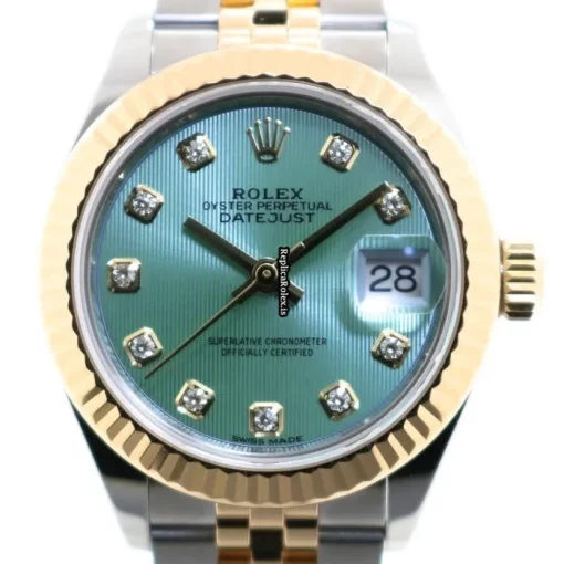 Luxury Fakes Rolex Lady-datejust 279173g Automatic Movement 28mm Gold/steel Case Womens Watch - Image 2