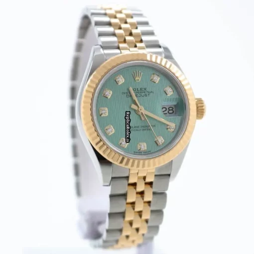 Luxury Fakes Rolex Lady-datejust 279173g Automatic Movement 28mm Gold/steel Case Womens Watch - Image 8