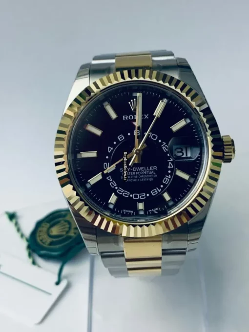 Ideal Replicas Rolex Sky-dweller 326933 Automatic Movement 42mm Yellow Gold Case Mens/unisex Watch - Image 2