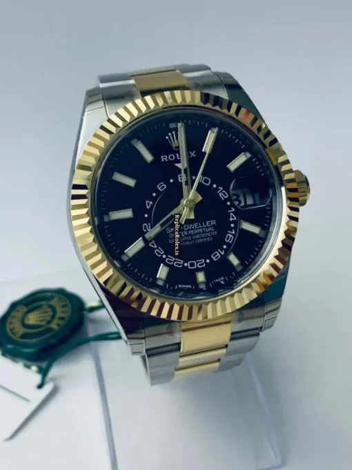 Ideal Replicas Rolex Sky-dweller 326933 Automatic Movement 42mm Yellow Gold Case Mens/unisex Watch - Image 3