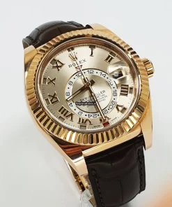 Appealing Replicas Rolex Sky-dweller 326135 Caliber 9001 Automatic Movement 42mm Rose Gold Case Mens/unisex Watch