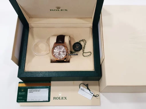 Appealing Replicas Rolex Sky-dweller 326135 Caliber 9001 Automatic Movement 42mm Rose Gold Case Mens/unisex Watch - Image 7