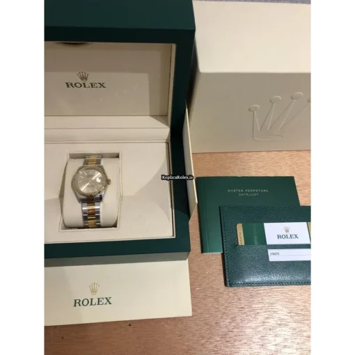 Awesome Replica Rolex Datejust 278273-0013 Automatic Movement 31mm Gold/steel Case Womens Watch - Image 9