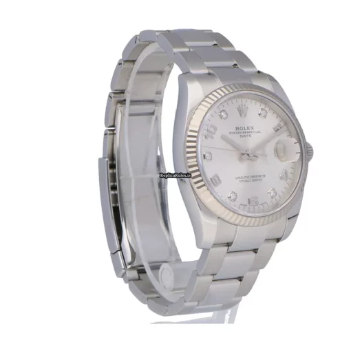 Wholesale Replica Rolex Oyster Perpetual Date 115234-0012 Automatic Movement 34mm Steel Case Womens Watch - Image 8