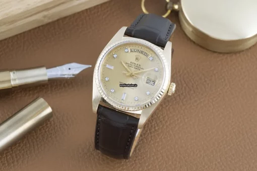 Remarkable Fake Rolex Day-date 36 18038 Caliber 3055 Automatic Movement 36mm Yellow Gold Case Mens/unisex Watch - Image 2
