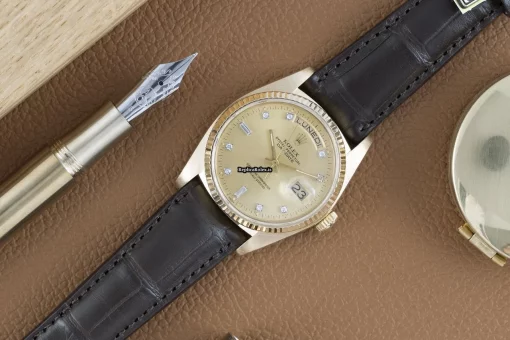 Remarkable Fake Rolex Day-date 36 18038 Caliber 3055 Automatic Movement 36mm Yellow Gold Case Mens/unisex Watch - Image 3