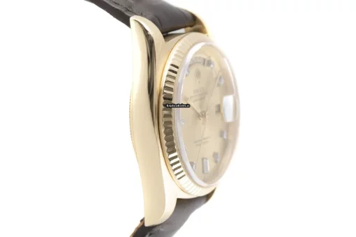 Remarkable Fake Rolex Day-date 36 18038 Caliber 3055 Automatic Movement 36mm Yellow Gold Case Mens/unisex Watch - Image 6