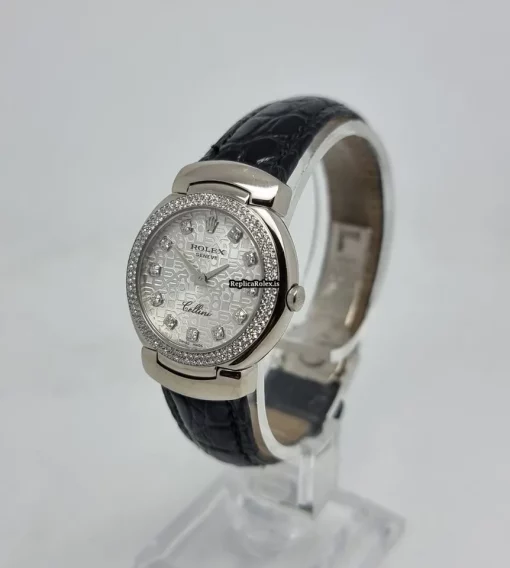 Fabulous Replica Rolex Cellini 6671 26mmmm White Gold Case Watch