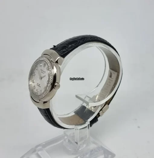 Fabulous Replica Rolex Cellini 6671 26mmmm White Gold Case Watch - Image 4